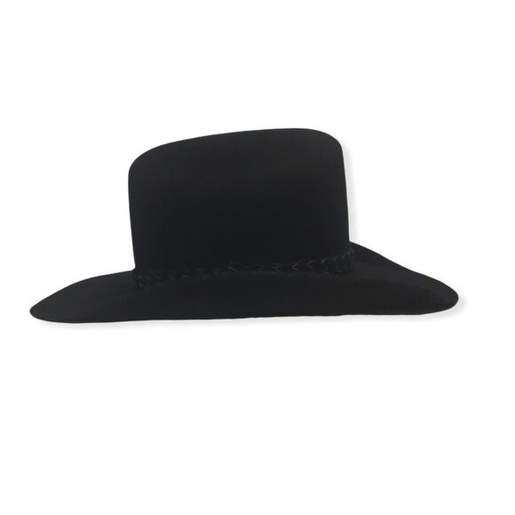 Vintage Smithbilt Cowboy Western Hat 6 7/8 Black Wool Felt 3X Calgary Canada - Picture 3 of 11
